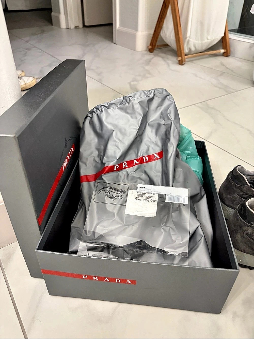 Prada Camo Sneakers in Black & Gray size 7.5-8 - Picture 2 of 11
